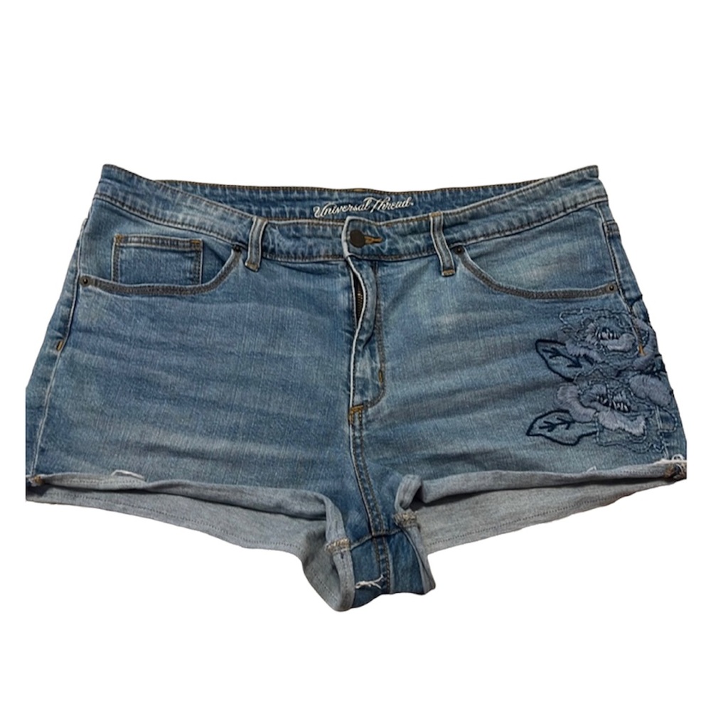 Universal Thread Denim Embroidered Shorts